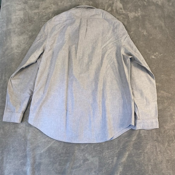 Ralph Lauren Men’s 100% Cotton Long Sleeve Button Down Grey Color Flesh Pony XL - Picture 6 of 10